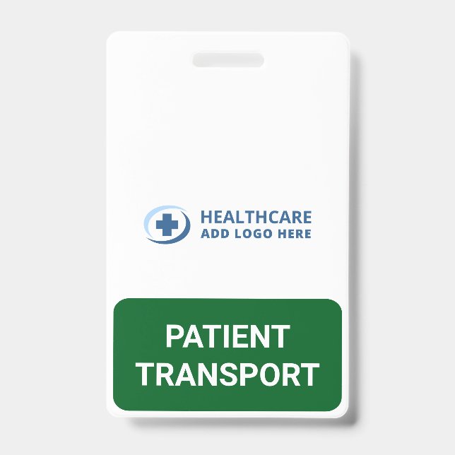 Tarjeta De Identificación Custom Color Patient Transport Companion (Parte frontal)