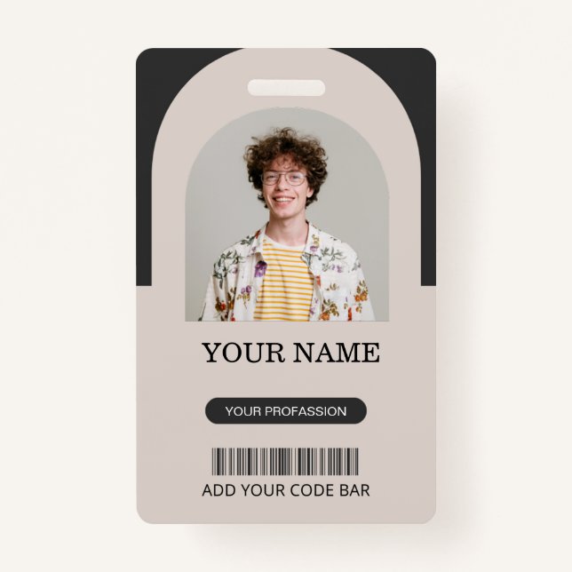 Tarjeta De Identificación Custom Employee ID Badge (Anverso)