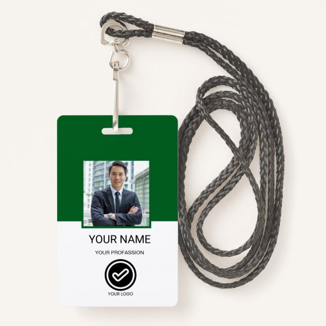 Tarjeta De Identificación Custom Employee ID Badge (Anverso son cordón)