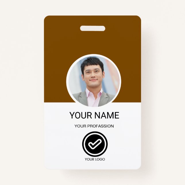 Tarjeta De Identificación Custom Employee ID Badge (Anverso)