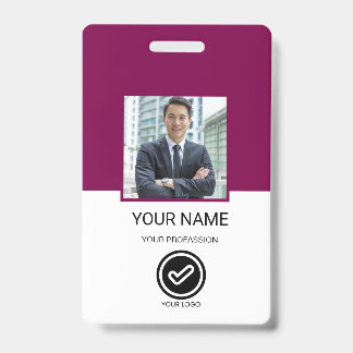 Tarjeta De Identificación Custom Employee ID Badge