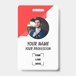 Tarjeta De Identificación Custom Employee ID Badge with Photo