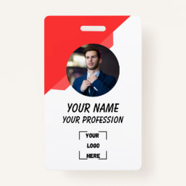 Tarjeta De Identificación Custom Employee ID Badge with Photo