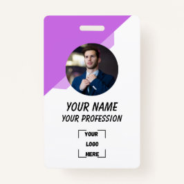 Tarjeta De Identificación Custom Employee ID Badge with Photo