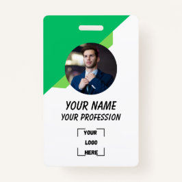 Tarjeta De Identificación Custom Employee ID Badge with Photo