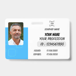 Tarjeta De Identificación Custom Employee Photo, Signature, Logo, Name Badge