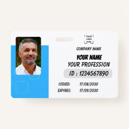 Tarjeta De Identificación Custom Employee Photo, Signature, Logo, Name Badge
