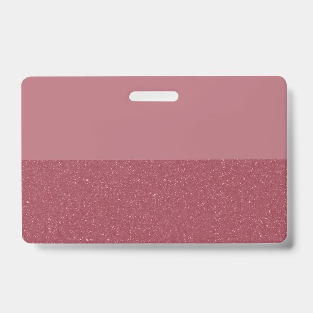 Tarjeta De Identificación Custom Glitter Badge – Rose Gold Bottom (Parte frontal)