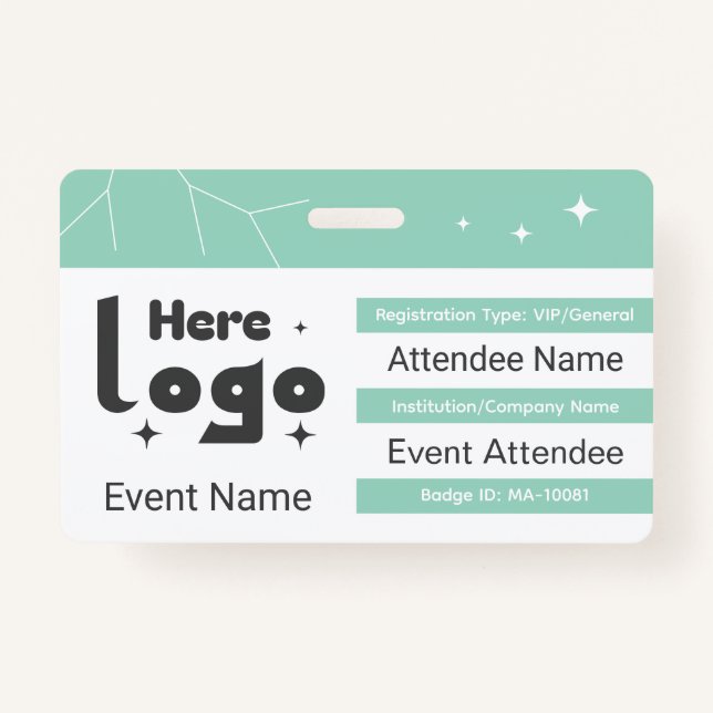 Tarjeta De Identificación Custom Networking Event Badge ID (Anverso)