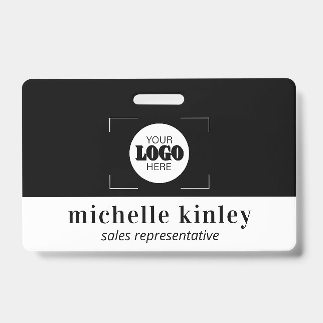 Tarjeta De Identificación Custom plastic name badge logo QR code ID badge (Parte frontal)