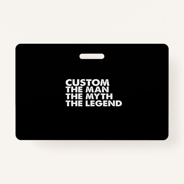 Tarjeta De Identificación custom  the  man the myth the legend (Anverso)