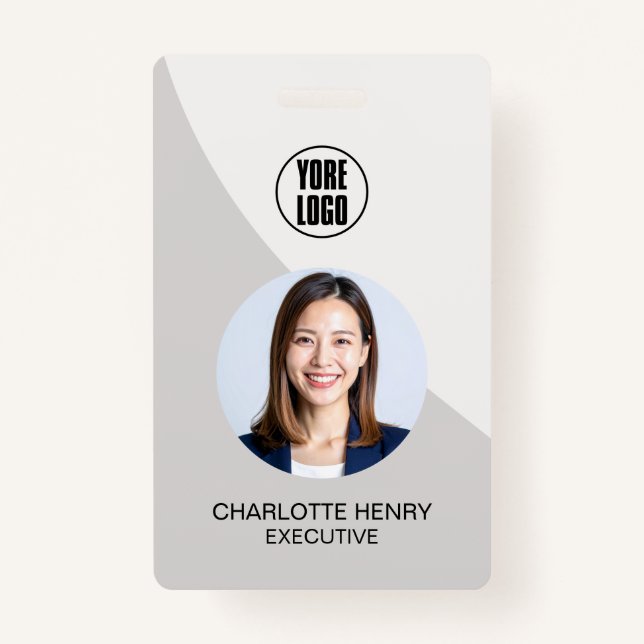 Tarjeta De Identificación Customizable Business ID Card | Minimal Employee  (Anverso)