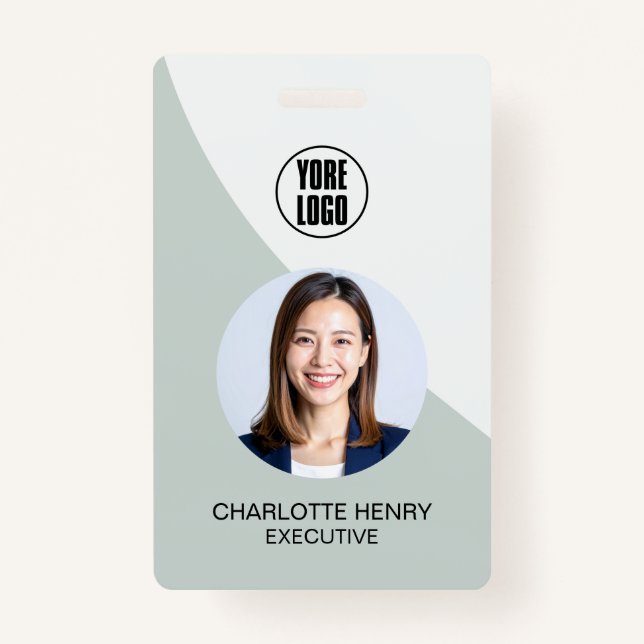 Tarjeta De Identificación Customizable Business ID Card | Minimal Employee  (Anverso)
