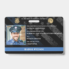 Tarjeta De Identificación Customizable Police Officer Law Enforcement ID