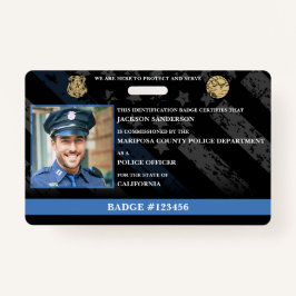 Tarjeta De Identificación Customizable Police Officer Law Enforcement ID