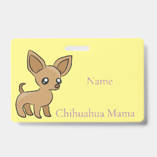 Tarjeta De Identificación Cute Chihuahua Mama Art Thunder_Cove