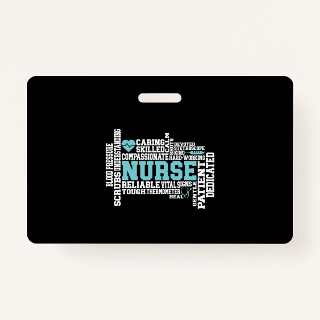 Tarjeta De Identificación Cute Nurse RN LVN Nursing School Medical (Anverso)