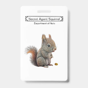 Tarjeta De Identificación Cute placa de identificación de agente secreto