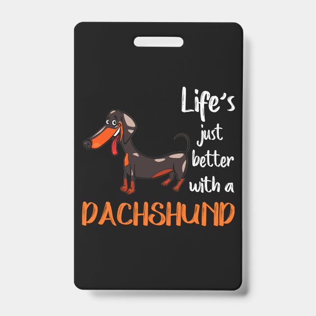Tarjeta De Identificación Dachshund (Parte frontal)