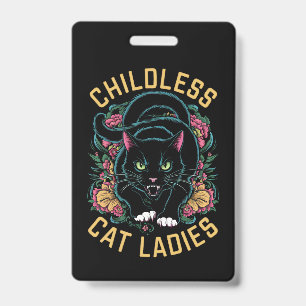 Tarjeta De Identificación Damas Felinas sin Hijos 2024 Feminista