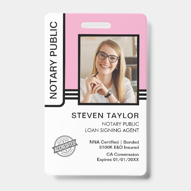 Tarjeta de Identificación de Agente de Firma de Pr (Parte frontal)