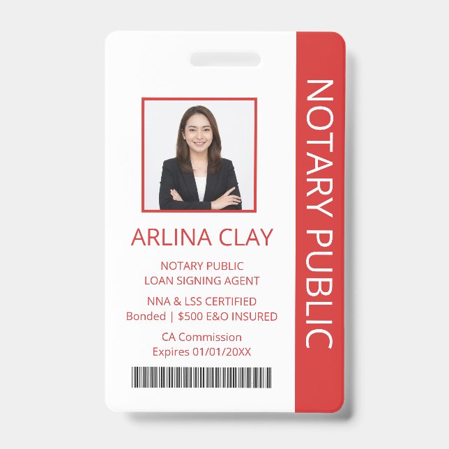 Tarjeta de identificación de agente de firma de pr (Parte frontal)
