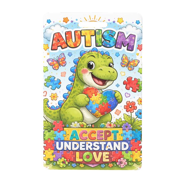 Tarjeta de identificación de alerta autista (I'm Autistic Alert ID Card Badge)