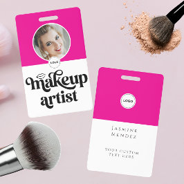 Tarjeta de identificación de artista de maquillaje