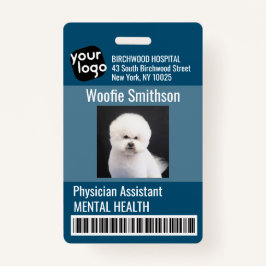 Tarjeta de identificación de asistente de médico p