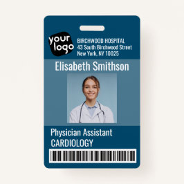 Tarjeta de identificación de asistente de médico p