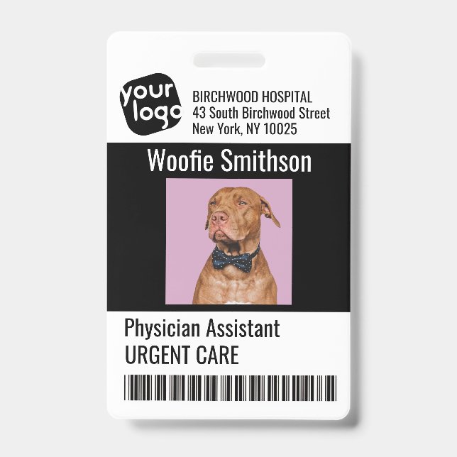 Tarjeta de identificación de asistente médico pers (Parte frontal)
