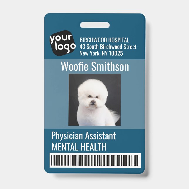 Tarjeta de identificación de asistente médico pers (Parte frontal)