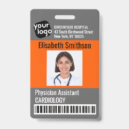 Tarjeta de identificación de asistente personal mé