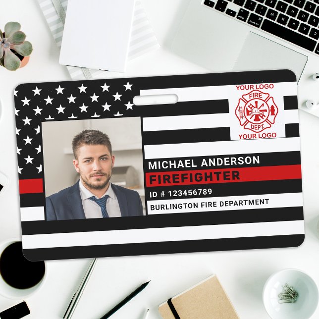 Tarjeta de identificación de bombero con foto pers (Subido por el creador)