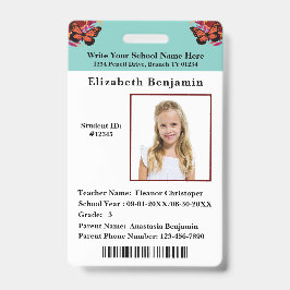 Tarjeta de identificación de Chicas de escolares