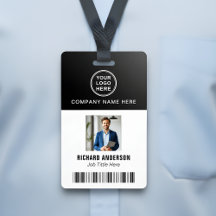 Tarjeta de identificación de código de barras con 