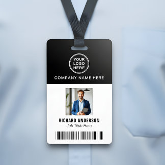 Tarjeta de identificación de código de barras con