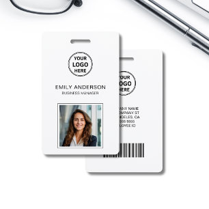 Tarjeta de identificación de código de barras de e