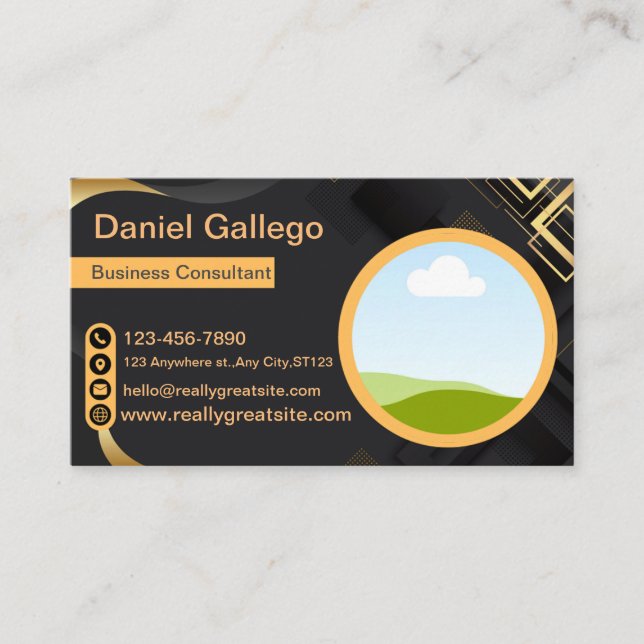 Tarjeta de identificación de consultor de negocios (Anverso)