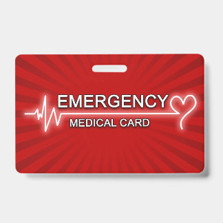 Tarjeta de identificación de emergencia médica
