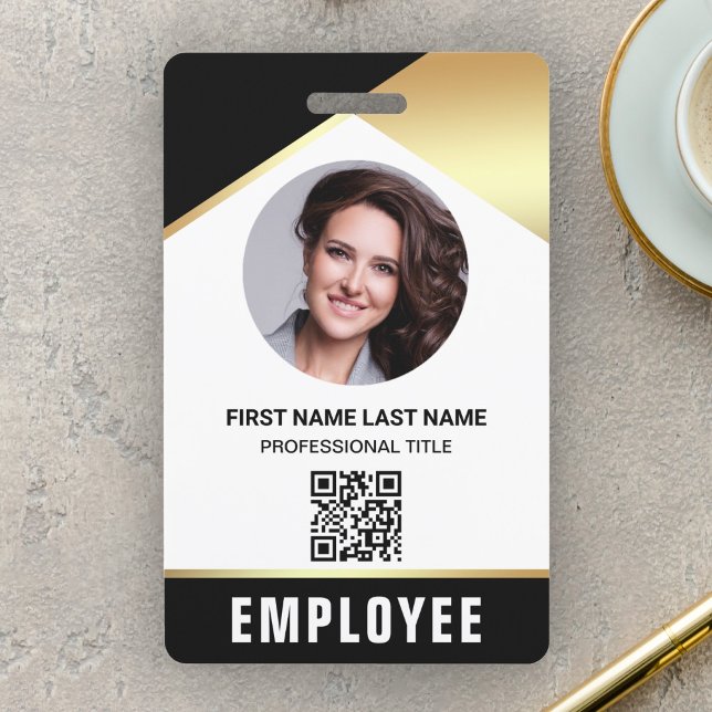 Tarjeta de identificación de empleado con código Q (Subido por el creador)