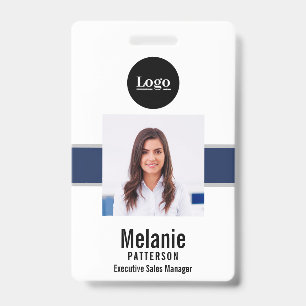 Tarjeta de identificación de empleado con foto de 