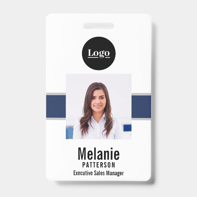 Tarjeta de identificación de empleado con foto de  (Parte frontal)