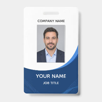 Tarjeta de identificación de empleado con foto de 
