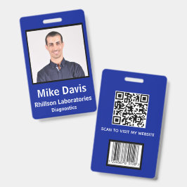 Tarjeta de identificación de empleado con foto per