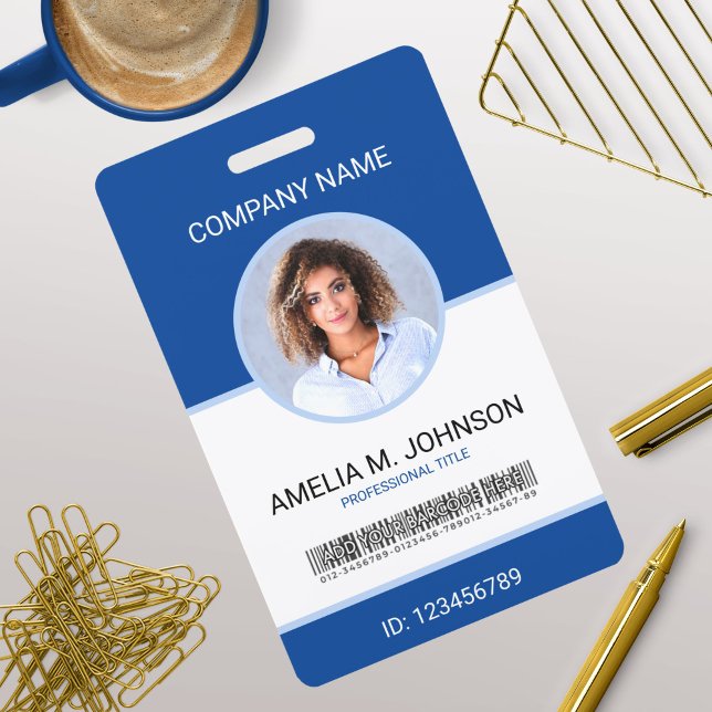 Tarjeta de identificación de empleado con foto per (Subido por el creador)