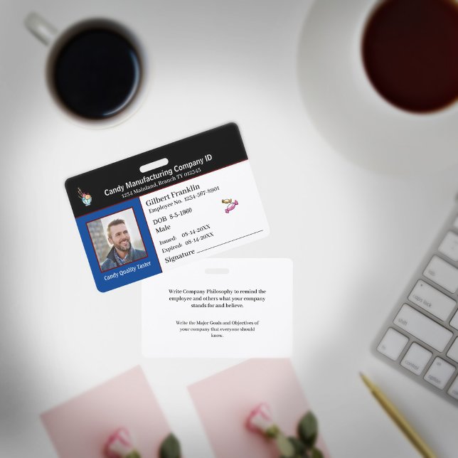 Tarjeta de identificación de empleado con foto per (Subido por el creador)