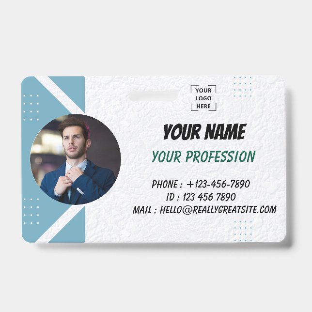 Tarjeta de identificación de empleado con foto per (Parte frontal)
