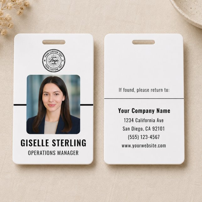 Tarjeta de identificación de empleado con logotipo (Subido por el creador)