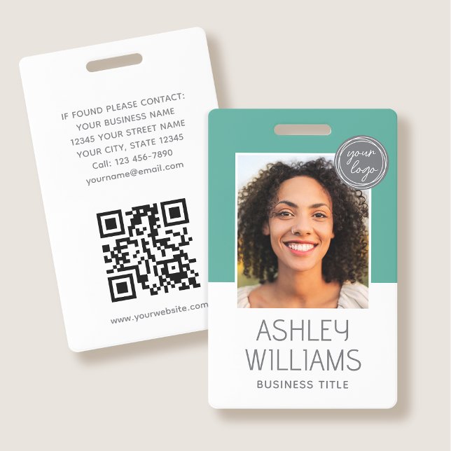 Tarjeta de identificación de empleado con logotipo (Subido por el creador)